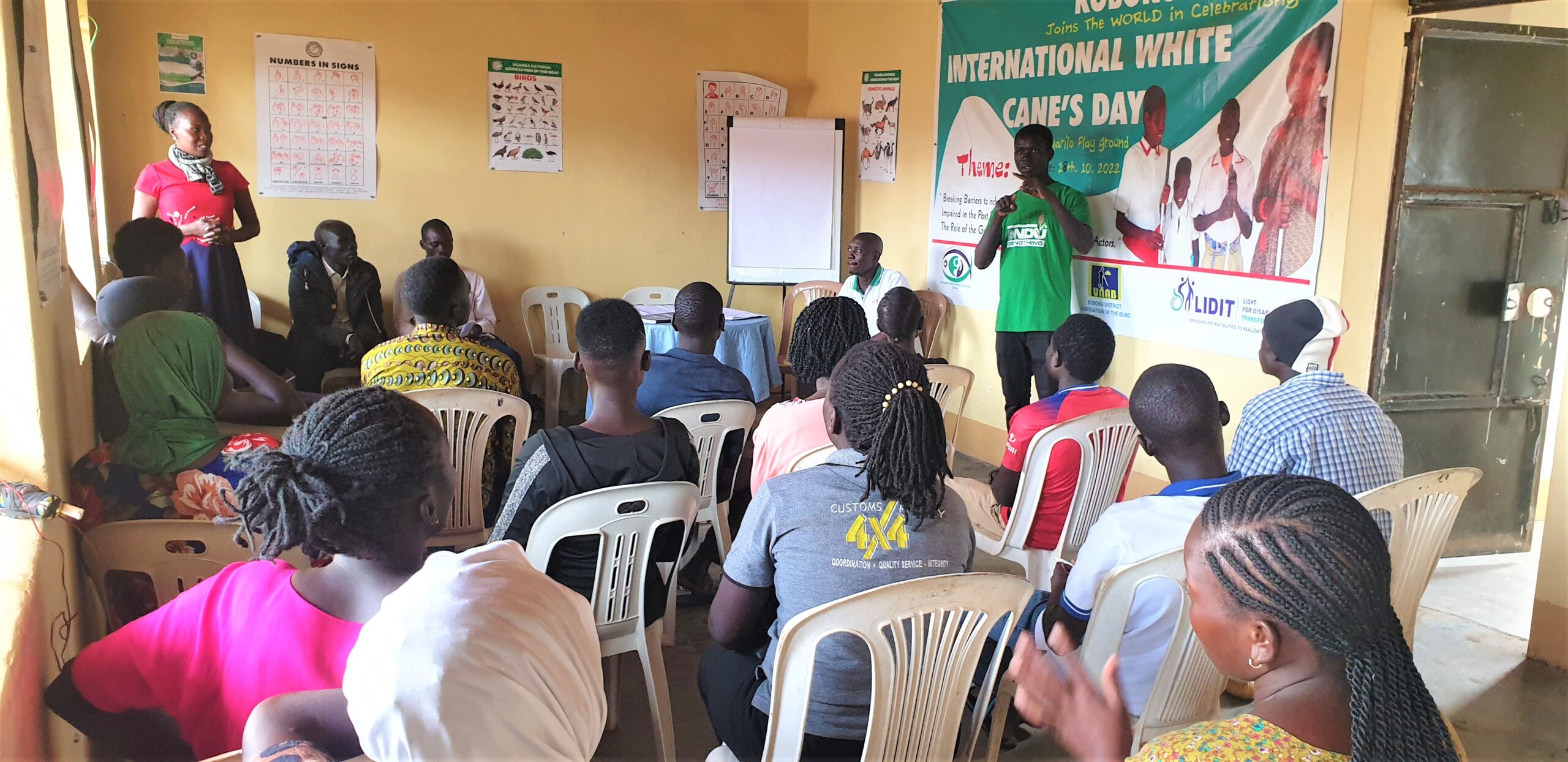 Deaf Youth participating in a dialogue meeting with stakeholders of Koboko Municipality